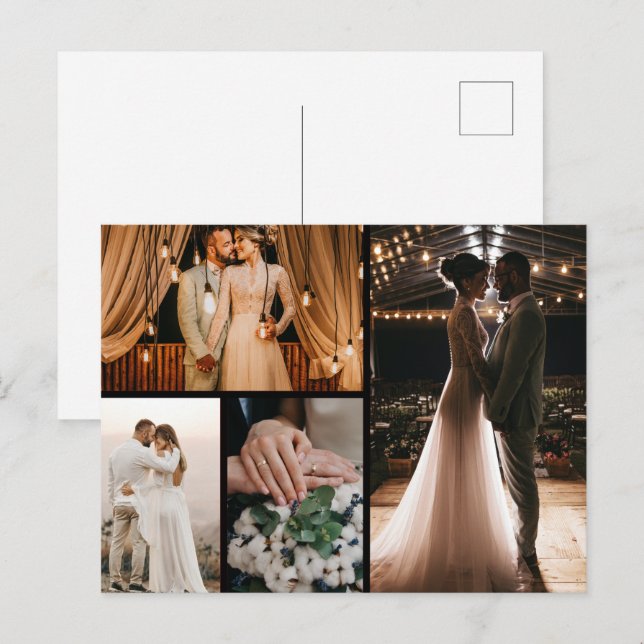 Skapa din egen kollage med 4 foton vykort (Fram/baksida)