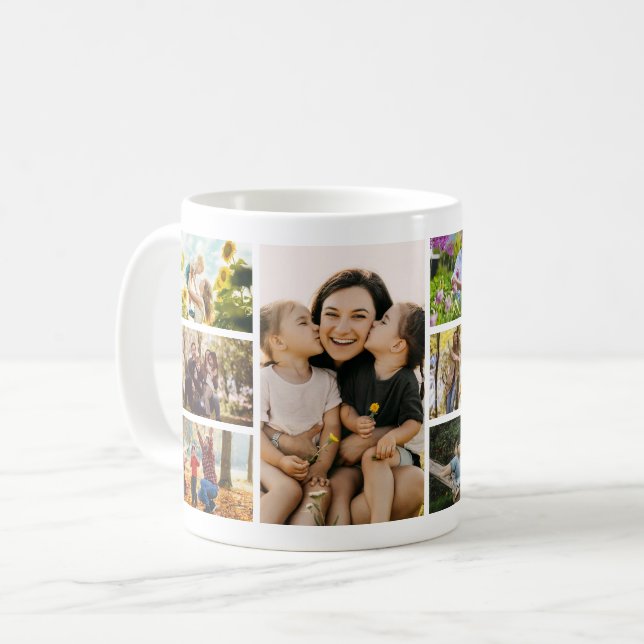 Skapa din egen kollage med 8 foton kaffemugg (Framsida vänster)