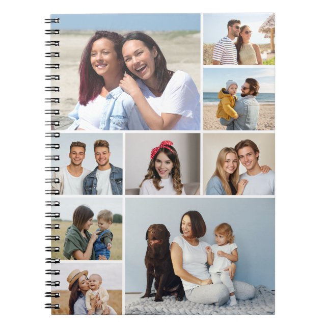Skapa din egen kollage med 9 bilder anteckningsbok (Framsidan)