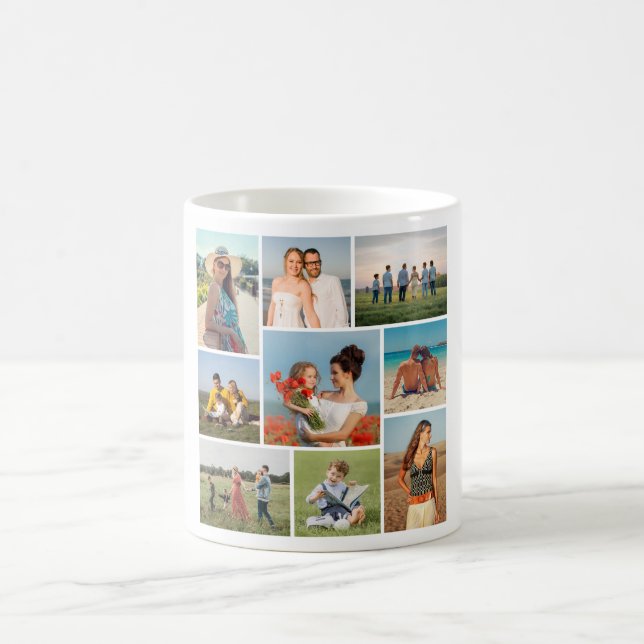 Skapa din egen kollage med 9 bilder kaffemugg (Center)