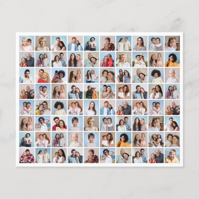Skapa din egen kollagepappersark med 80 bilder (Framsida)