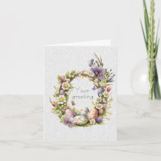 Skapa Din Egen Korg med Ägg & Vilda Blommor Kort