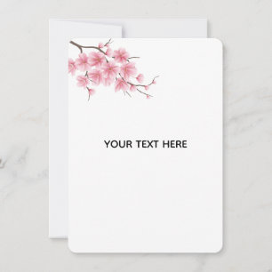 Skapa Din Egen Körsbärsblomsterblomma Anteckningskort