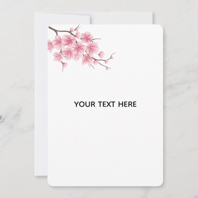 Skapa Din Egen Körsbärsblomsterblomma Spara Datumet (Framsida)