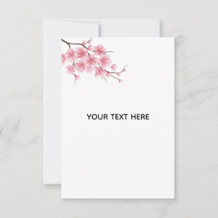 Skapa Din Egen Körsbärsblomsterblomma Tack Kort