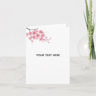 Skapa Din Egen Körsbärsblomsterblomma Tack Kort
