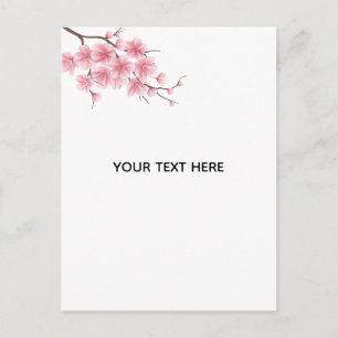Skapa Din Egen Körsbärsblomsterblomma Vykort