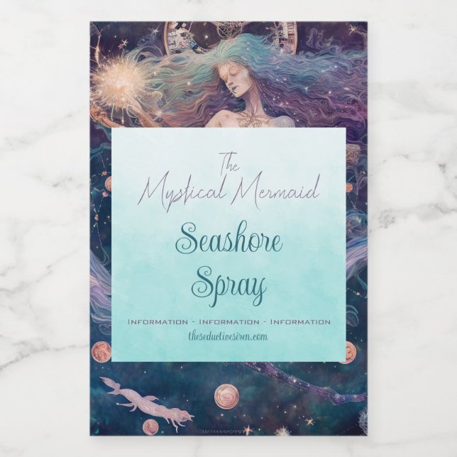 Skapa din egen kortsiktiga Sjöjungfru Vinetikett (Enkel etikett)