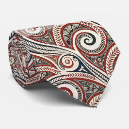Skapa din egen kungliga röda blå festliga tribal slips