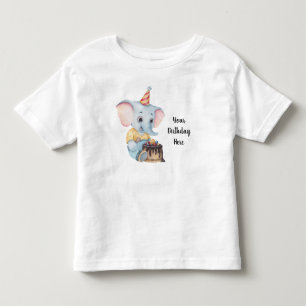Skapa din egen kute Birthday Elephant T Shirt