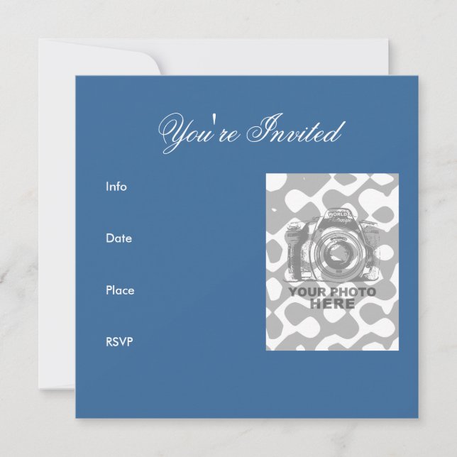 Skapa din egen kvadratinbjudan 8 inbjudningar (Framsida)