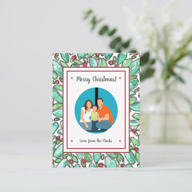 Skapa din egen Lägg till bild anpassade jul Vykort (Stående Fram)