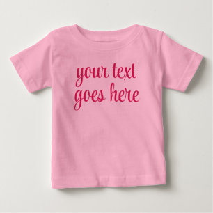 Skapa Din Egen Lägg Till Text Ladda Upp Bild Rosa T Shirt