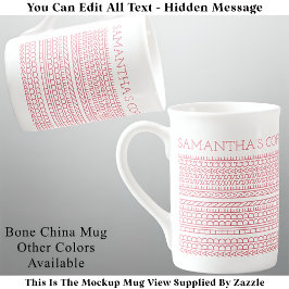 Skapa din egen länge Gömt Message 148PW-Novelty Benporslin Mugg