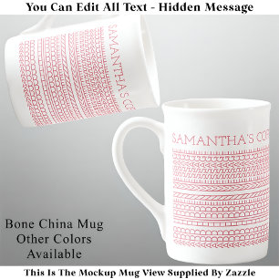 Skapa din egen länge Gömt Message 148PW-Novelty Benporslin Mugg