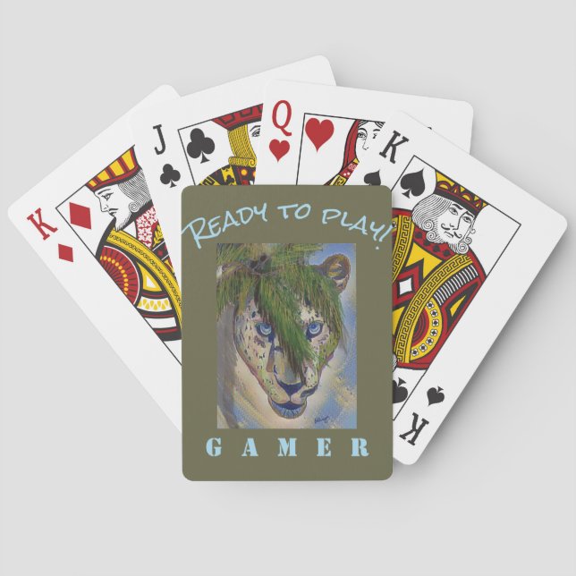 Skapa din egen leopard Tiger på college Casinokort (Baksidan)