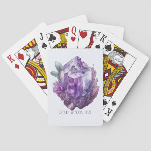Skapa din egen Lila Amethyst Crystals Casinokort