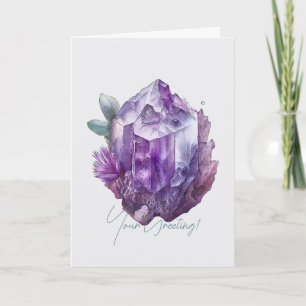 Skapa din egen Lila Amethyst Crystals Helgkort