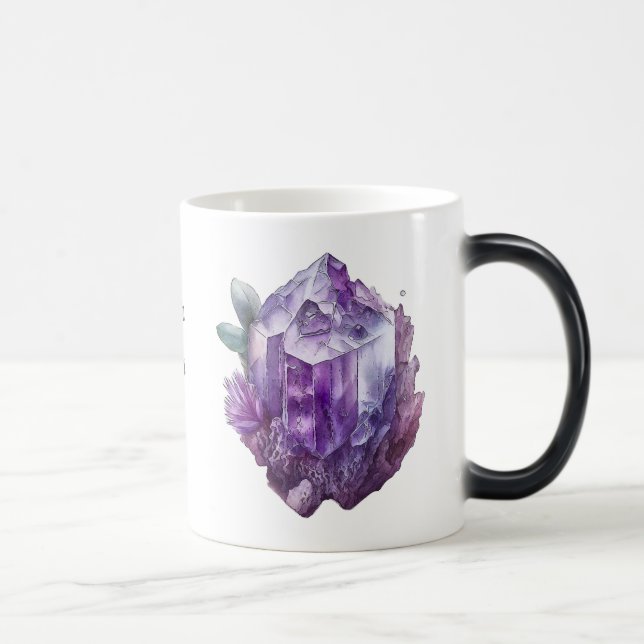 Skapa din egen Lila Amethyst Crystals Magisk Mugg (Höger)