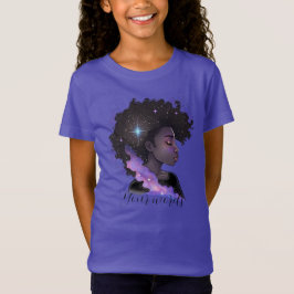 Skapa din egen Lila Celestial Black Girl T Shirt