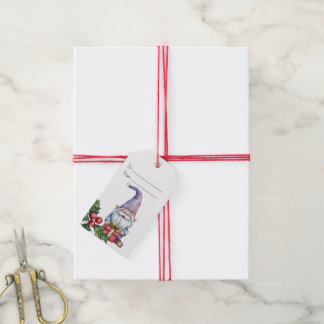 Skapa din egen lila Gnome-present Presentetikett