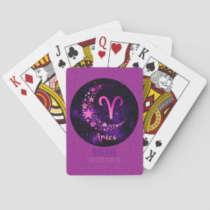 Skapa din egen lila himmelska Väduren Casinokort