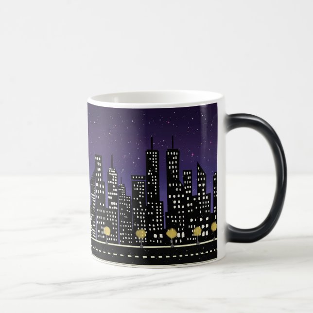 Skapa din egen Lila Natt City Magisk Mugg (Höger)