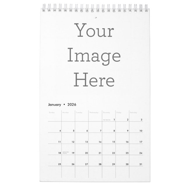 En sida LitenKalender, Vit (Jan 2026)