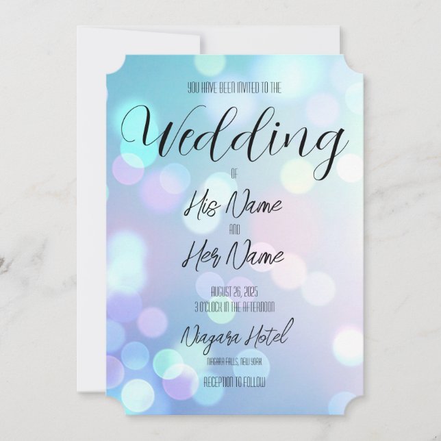 Skapa din egen ljusbokebakgrund inbjudningar (Framsida)