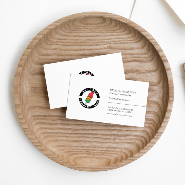 Skapa din egen Logotyp Modern Minimalist Visitkort (Modern Company Logo Typography Business Card)