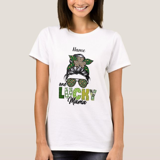 Skapa din egen lucky Mamma-St patricks day T Shirt (Framsida)