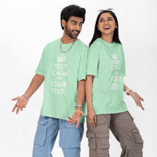Skapa din egen Lugn för Grönt och vit Behålla T Shirt