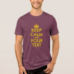 Skapa din egen Lugn för Guld Behålla T Shirt<br><div class="desc">Skapa din egen "Behålla Lugn and Your Text"-design för en marongaranti. Du kan ändra textens guld färg och krona. Om du vill ändra storlek på texten kan du markera allt lagrar eller inslag och ändra storlek tillsammans. Behålla Lugn och redigera egen text.</div>