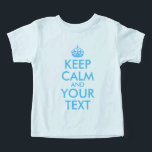 Skapa din egen Lugn för Himmel Blue Behålla T Shirt<br><div class="desc">Skapa din egen "Behålla Lugn and Your Text"-design för alla T stil. Du kan ändra himmel blå färg i texten och krona. Om du vill ändra storlek på texten kan du markera allt lagrar eller inslag och ändra storlek tillsammans. Behålla Lugn och redigera egen text.</div>