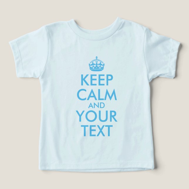 Skapa din egen Lugn för Himmel Blue Behålla T Shirt (Design Framsida)