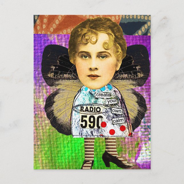 Skapa din egen Lugn Zetti Collage Vykort (Framsida)