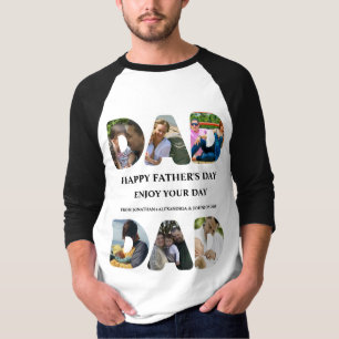 Skapa din egen Lycklig fars dag 6-fotokollage T Shirt