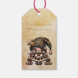 Skapa Din Egen Lycklig Magisk Jultomte Presentetikett