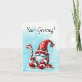Skapa Din Egen Lycklig Pepparkaksjul Tomte Helgkort
