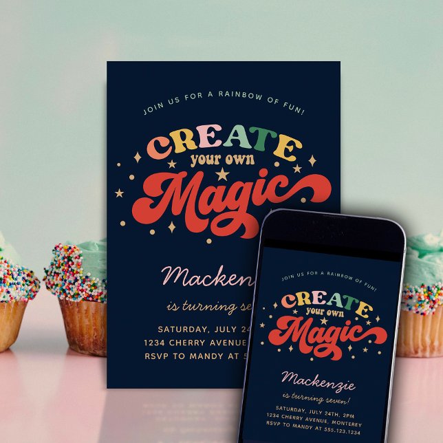 Skapa din egen Magic Barns födelsedag-inbjudan Inbjudningar (Skapare uppladdad)