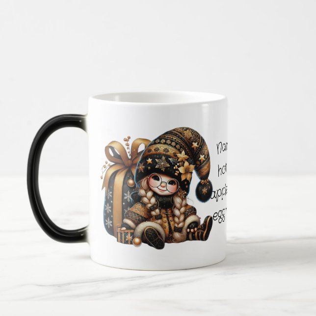 Skapa Din Egen Magisk Jul Tomte Presentpåse Mugg (Vänster)