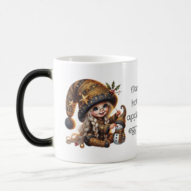 Skapa Din Egen Magisk Jul Tomte Snöman Mugg (Vänster)