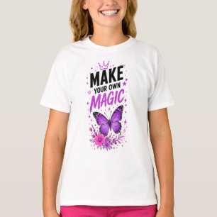 💜 Skapa Din Egen Magiska Fjärilsflicka Citat 💜 T Shirt