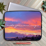 Skapa Din Egen Magiska Gula Rosa Blå Solnedgångsfo Laptop Sleeve<br><div class="desc">Varje dag ger dig möjligheten att "skapa din egen magi". Det är budskapet i denna mjuka och fantastiska neoprenslida för laptop med foton av en dramatiskt upplyst solnedgång i blått, rosa, orange och gult. Denna laptopslida finns i tre storlekar: 15", 13" och 10". Gör en fin present till någon speciell!...</div>