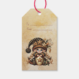 Skapa din egen magiska julgnom varm choklad presentetikett