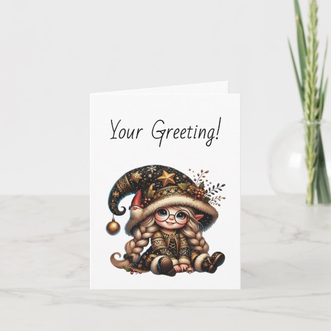 Skapa din egen magiska jultoma helgkort (Framsida)