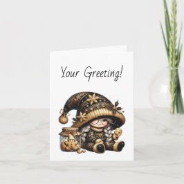 Skapa din egen magiska jultomte Cookie Burk Helgkort