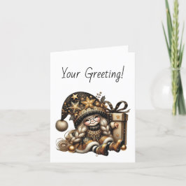 Skapa din egen magiska jultomte helgkort