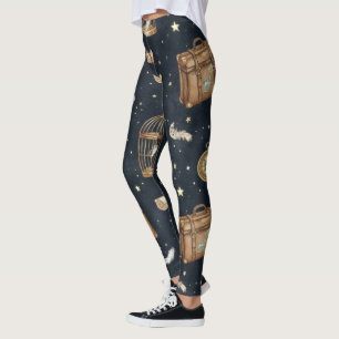 Skapa Din Egen Magiska Resa Resväskor Ugglor Leggings