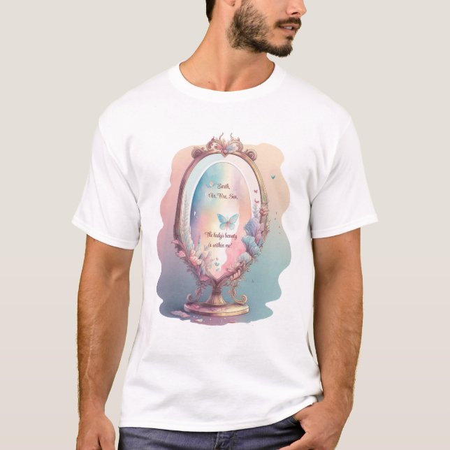 Skapa din egen magiska spegel t shirt (Framsida)